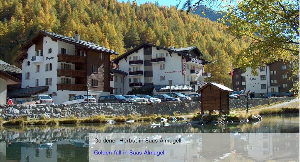 Hotel Restaurant Mattmarkblick Saas-Almagell Exterior photo